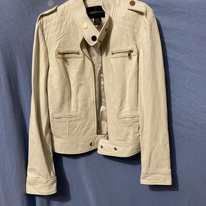 Cream leather jacket